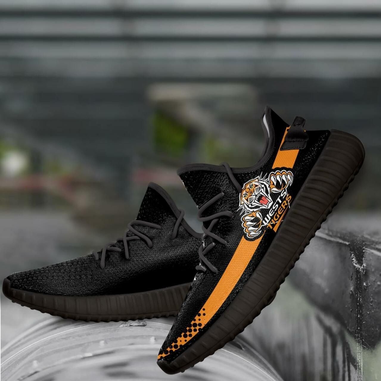 Wests Tigers Nrl Yeezy Customize Sneakers Sport Teams Top Branding Trends Custom Perfect Gift For Fans Shoes Yeezy Sneakers H99