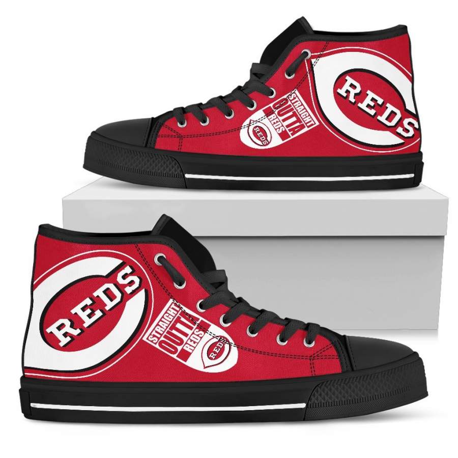 Straight Outta Cincinnati Reds High Top Shoes