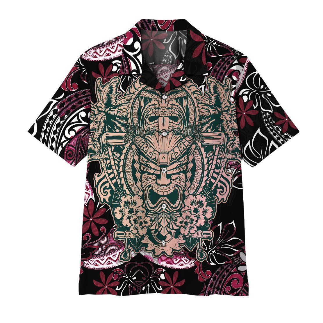 Polynesian Tiki Hawaii Shirt Ha96463