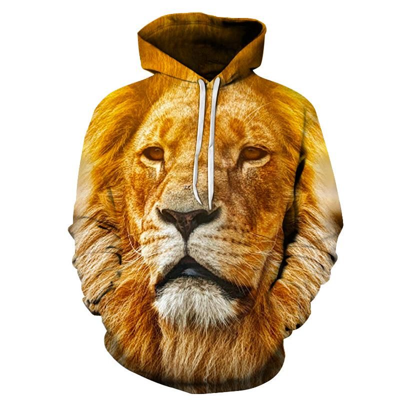 Serious Lion 3D – Sweatshirt Hoodie Pullover