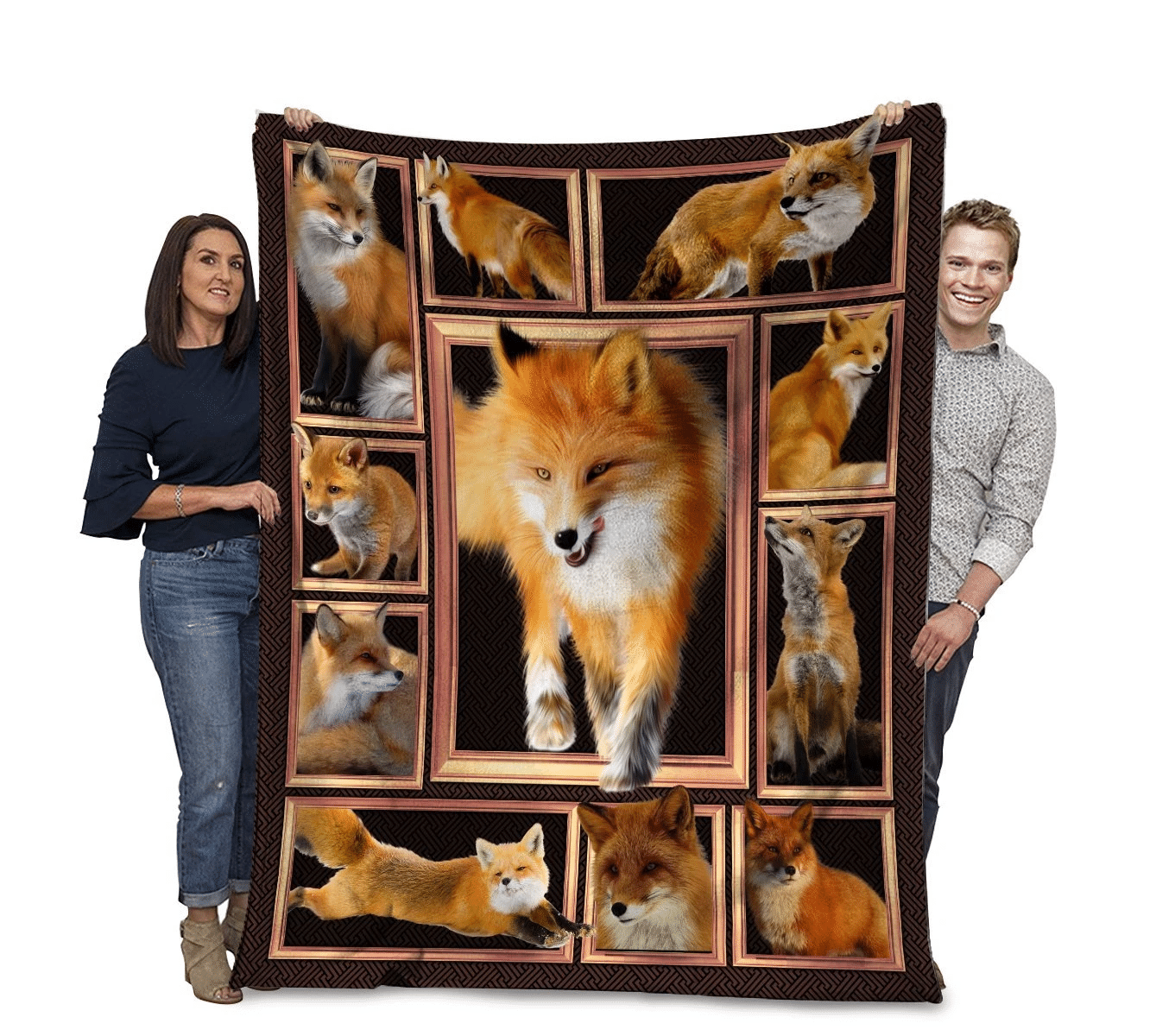 3D Fox Wild Animals Cozy Fleece Blanket Sherpa Blanket