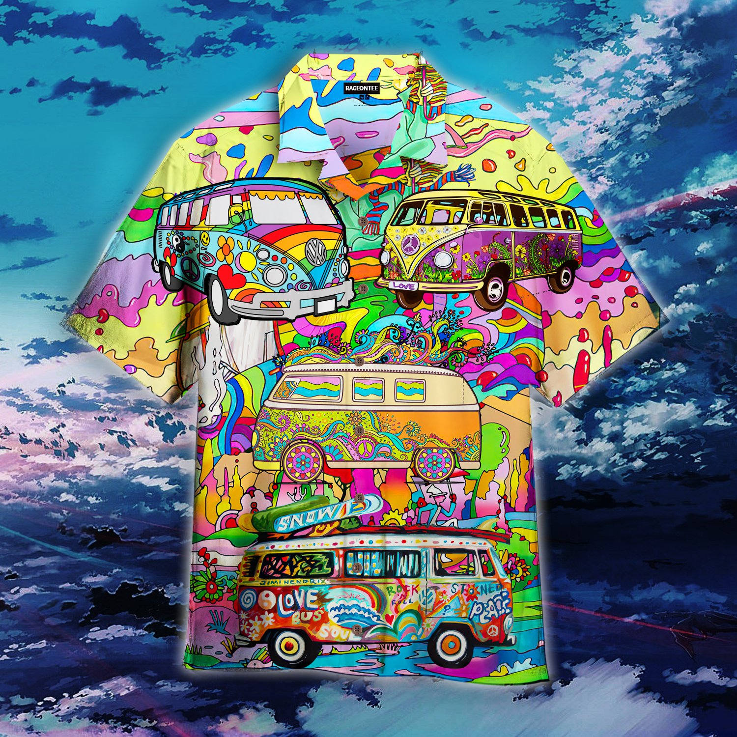 Hippie Bus Peace Life Color Limited Hawaii Shirt Unisex Adult Ha64052