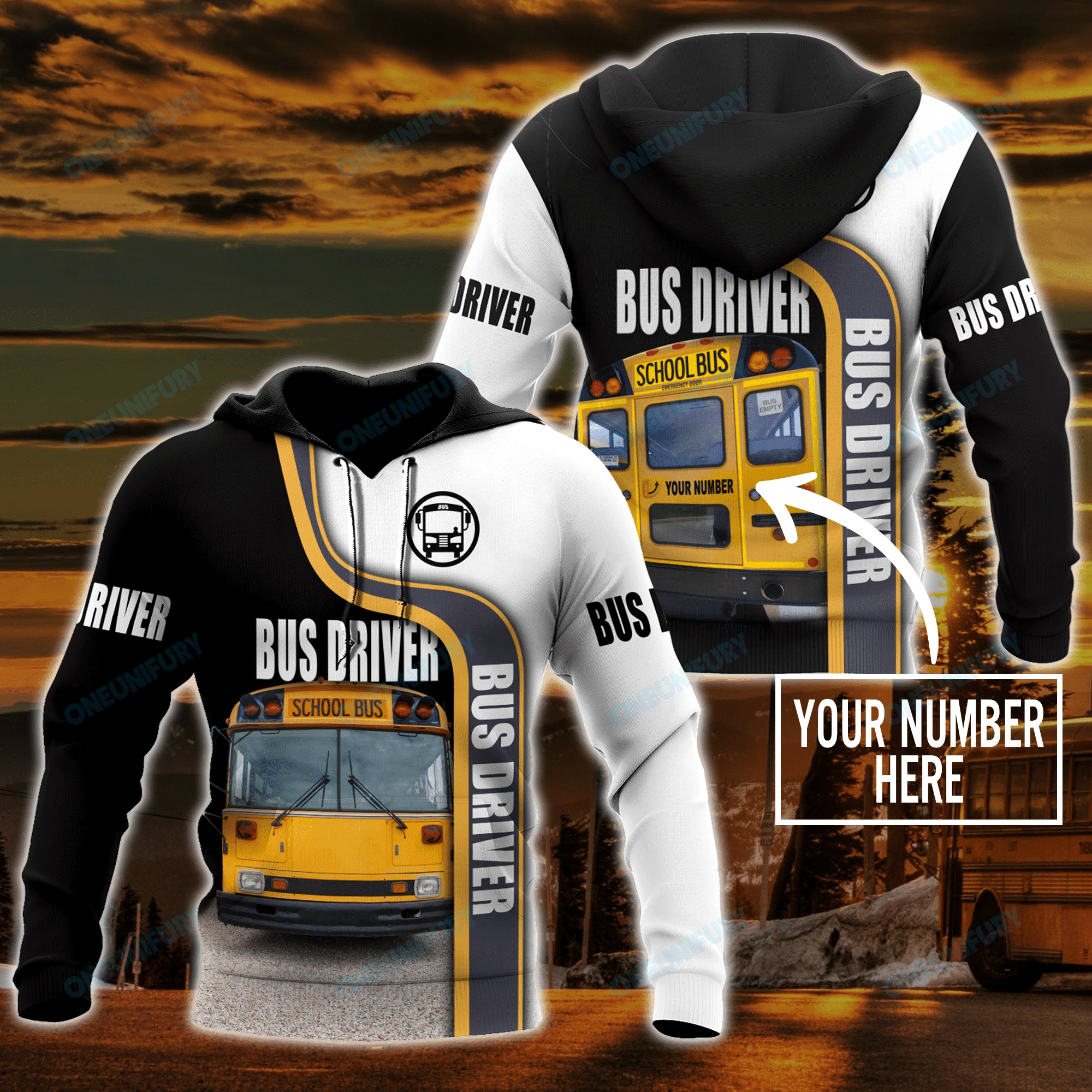 Personalized Bus Driver 3D All Over Printed Hoodie LH393308