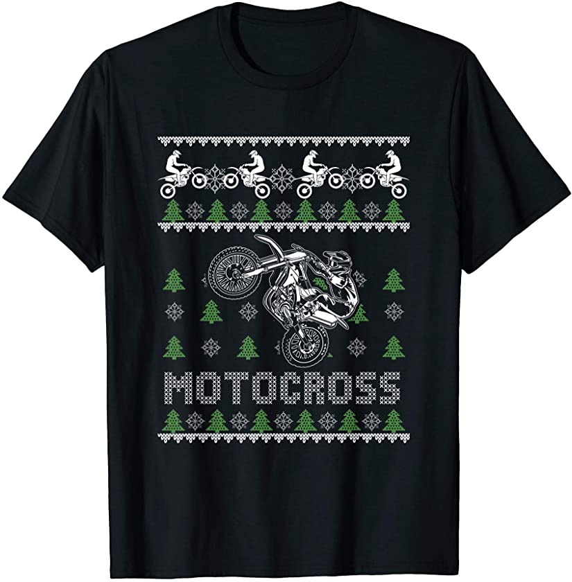 Ugly Christmas Dirt Bike Motorbike Motocross Motorcycle Gift T-Shirt