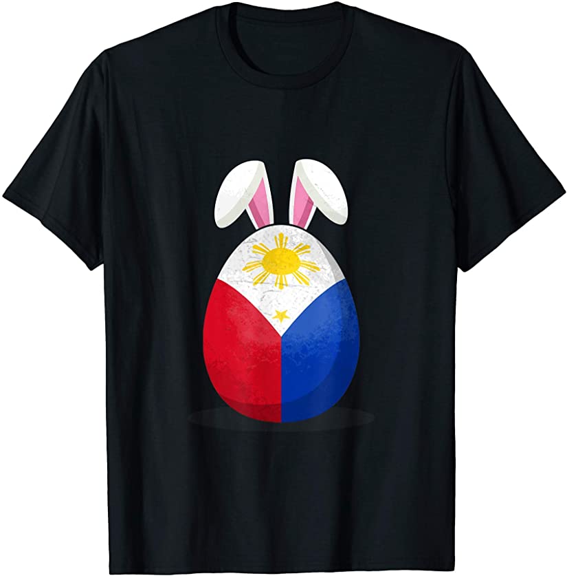 Philippines Flag Egg Bunny Ears Filipino Easter Sunday T-Shirt