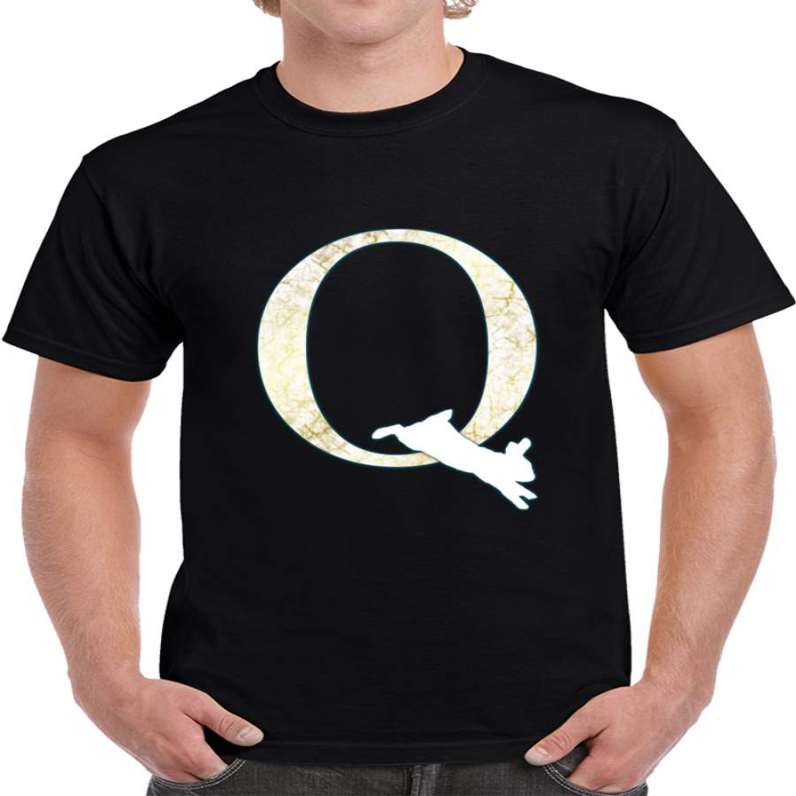 Qanon White Rabbit Distressed Design T Shirt