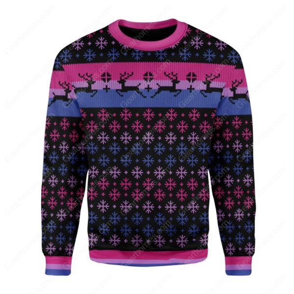 Bisexual Pride Flag Ugly Sweater