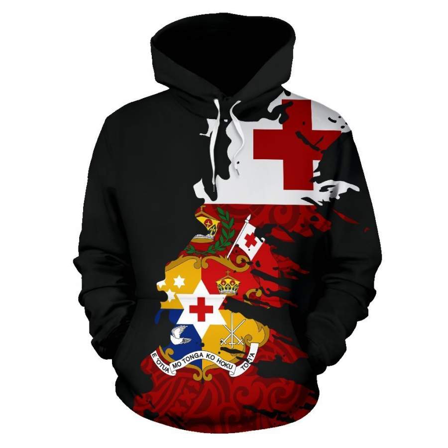 Tonga Hoodie Painting Polynesian Hoodie 01 Th72