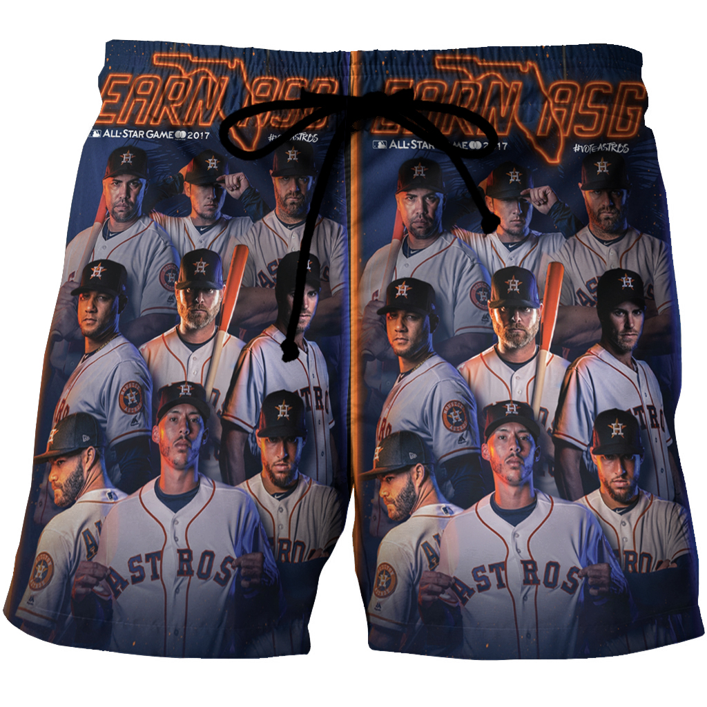 Houston Astros Team V2 3D All Over Print Summer Beach Hawaiian Short