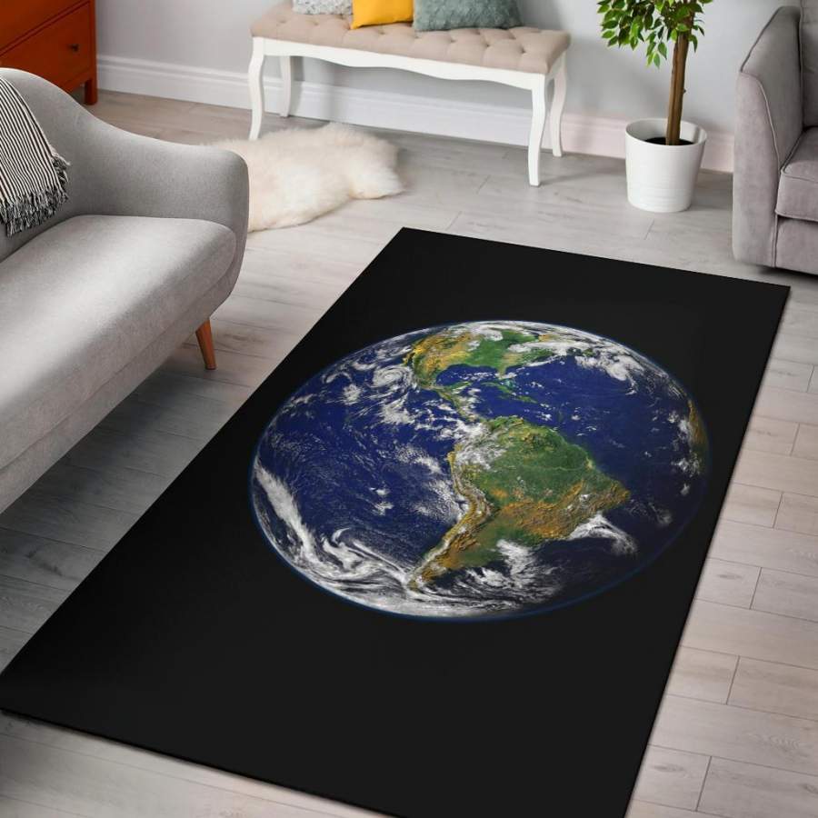 Earth from Space Area Rug Carpets