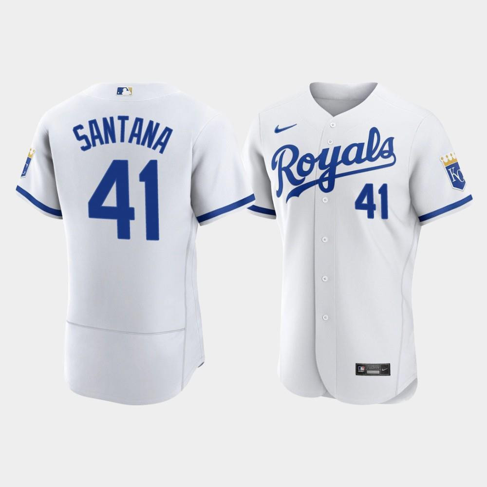 Carlos Santana 41 Kansas City Royals Men’s 2022-23 Home Jersey – White Jersey