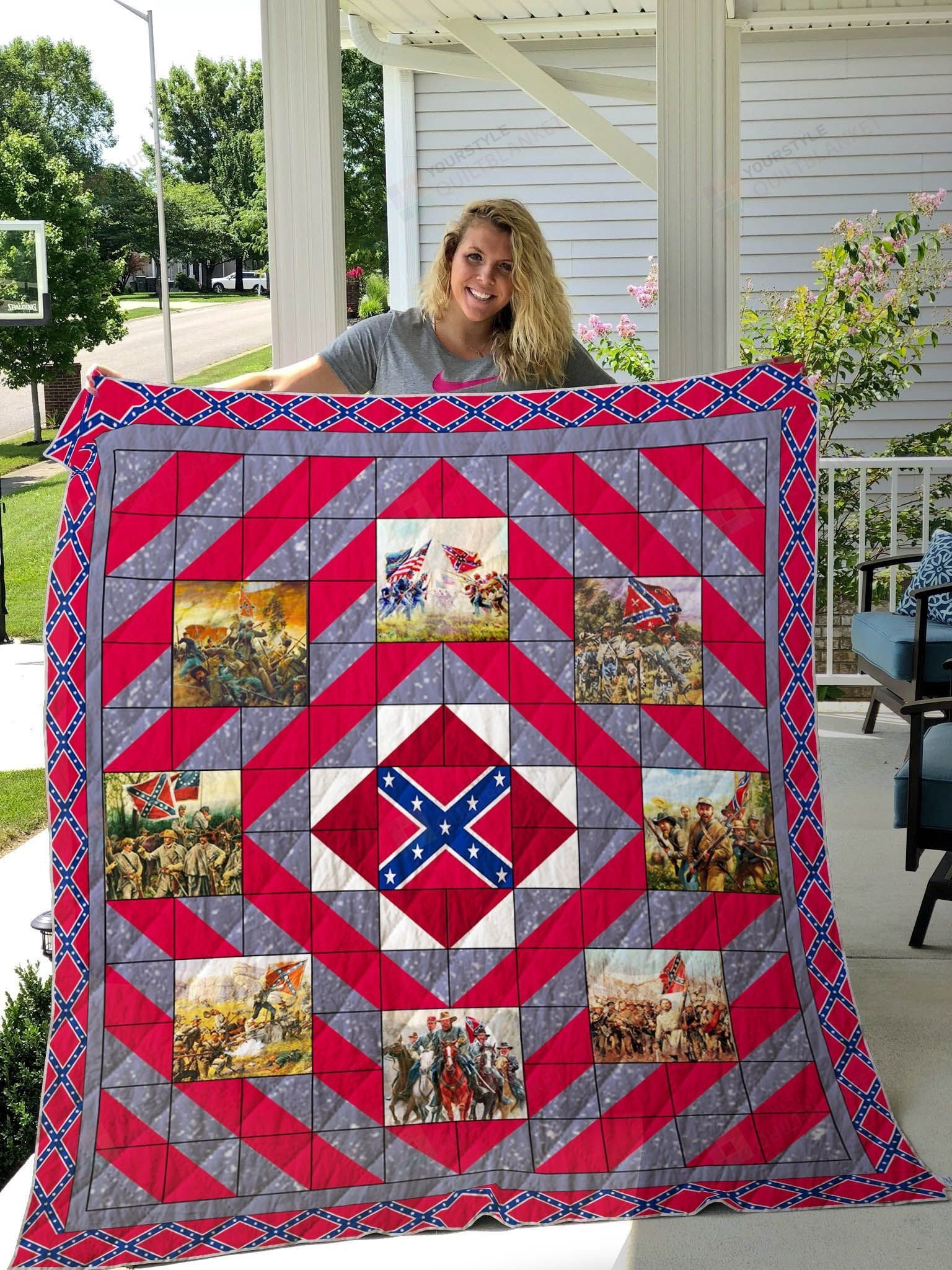 American Civil War Fleece Blanket Quilt Blanket 3D Fleece Blanket Quilt Blanket