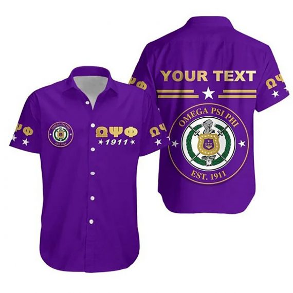 Personalized Omega Psi Phi Hawaii Shirt Aloha Beach Holiday Ch1