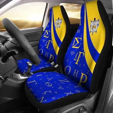 Sigma Gamma Rho Car Seat Cover – Sorority Greek Alphabet Symbols Car Seat Cover