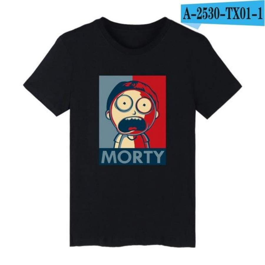 Rick And Morty Rock Summer TV Anime Cotton T-shirt Men Short Tops Print Casual Tee Shirt Men Fans Street wear