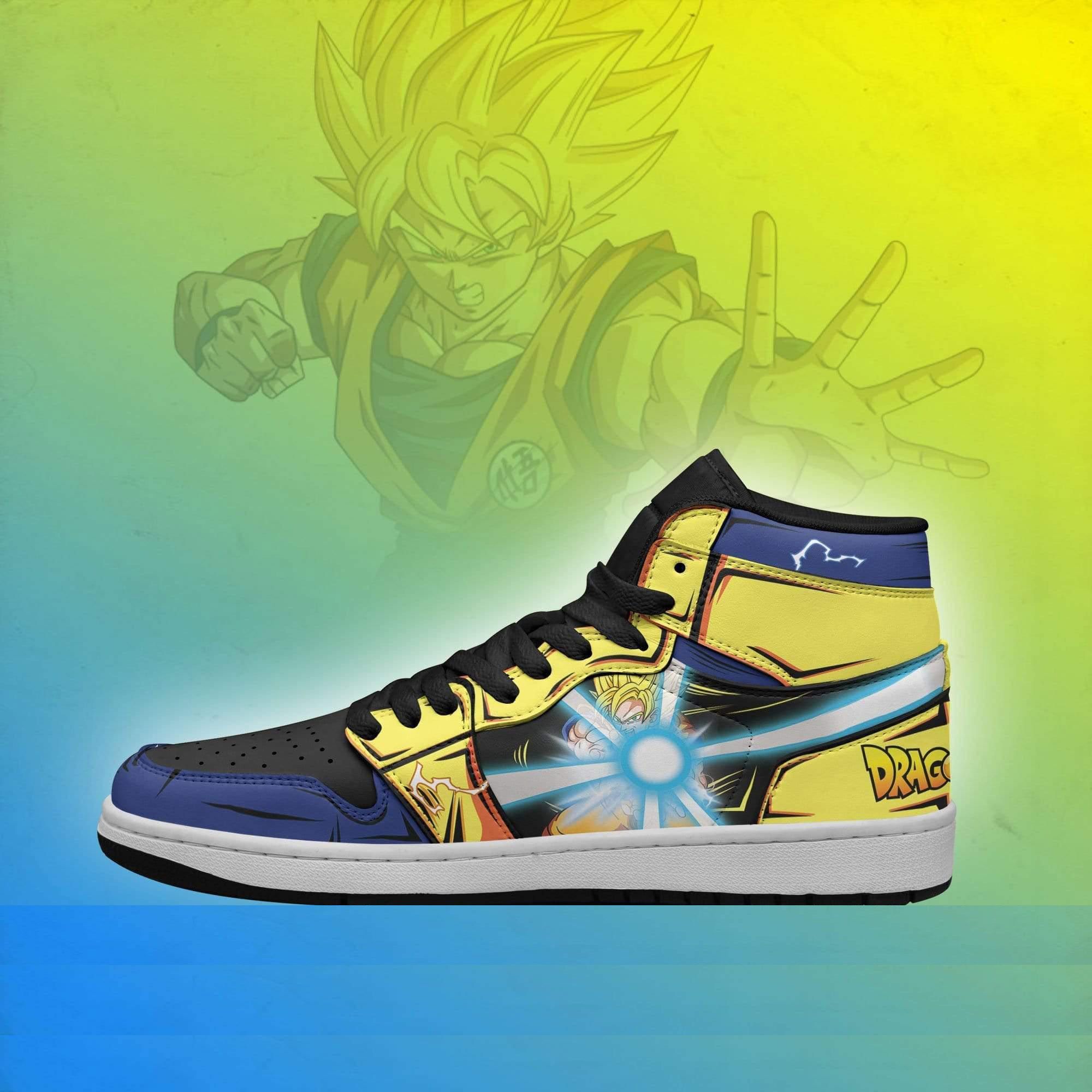 Son Goku Kamehameha Shoes Custom Dragon Ball Anime Jd Sneakers