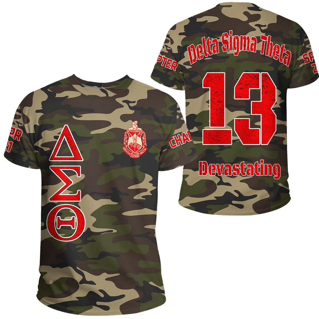 (Custom) Africa Zone T-Shirt – Delta Sigma Theta Camouflage T-Shirt A31