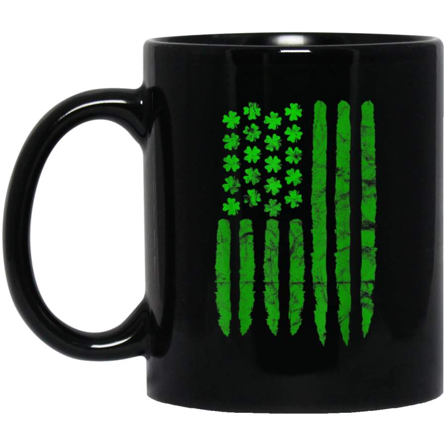 IRISH AMERICAN BIG FLAG Mug  St Patricks Day Vintage Mug