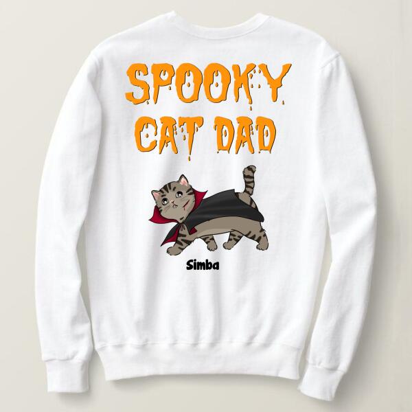 Personalized Cat Dad Sweatshirt – Halloween Gift Ideas For Adults – Up To 6 Cats