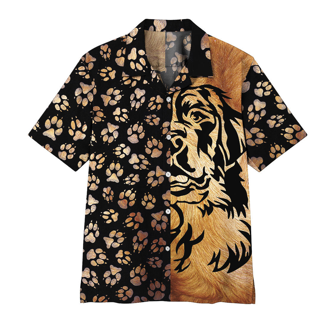 Gearhumans Foot Print Dogs Hawaiian Shirt Ha29082