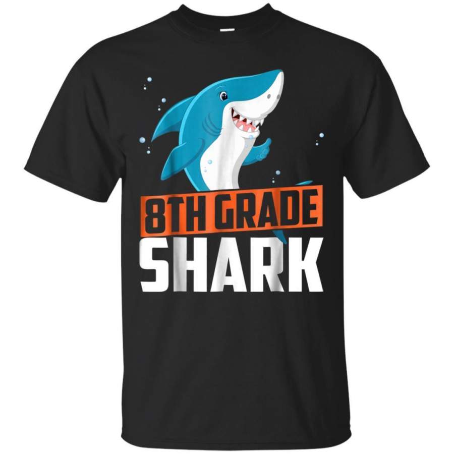 AGR Cute 8th Grade Shark Shirt For Kids Boys Girls Birthday Jaq T-shirt