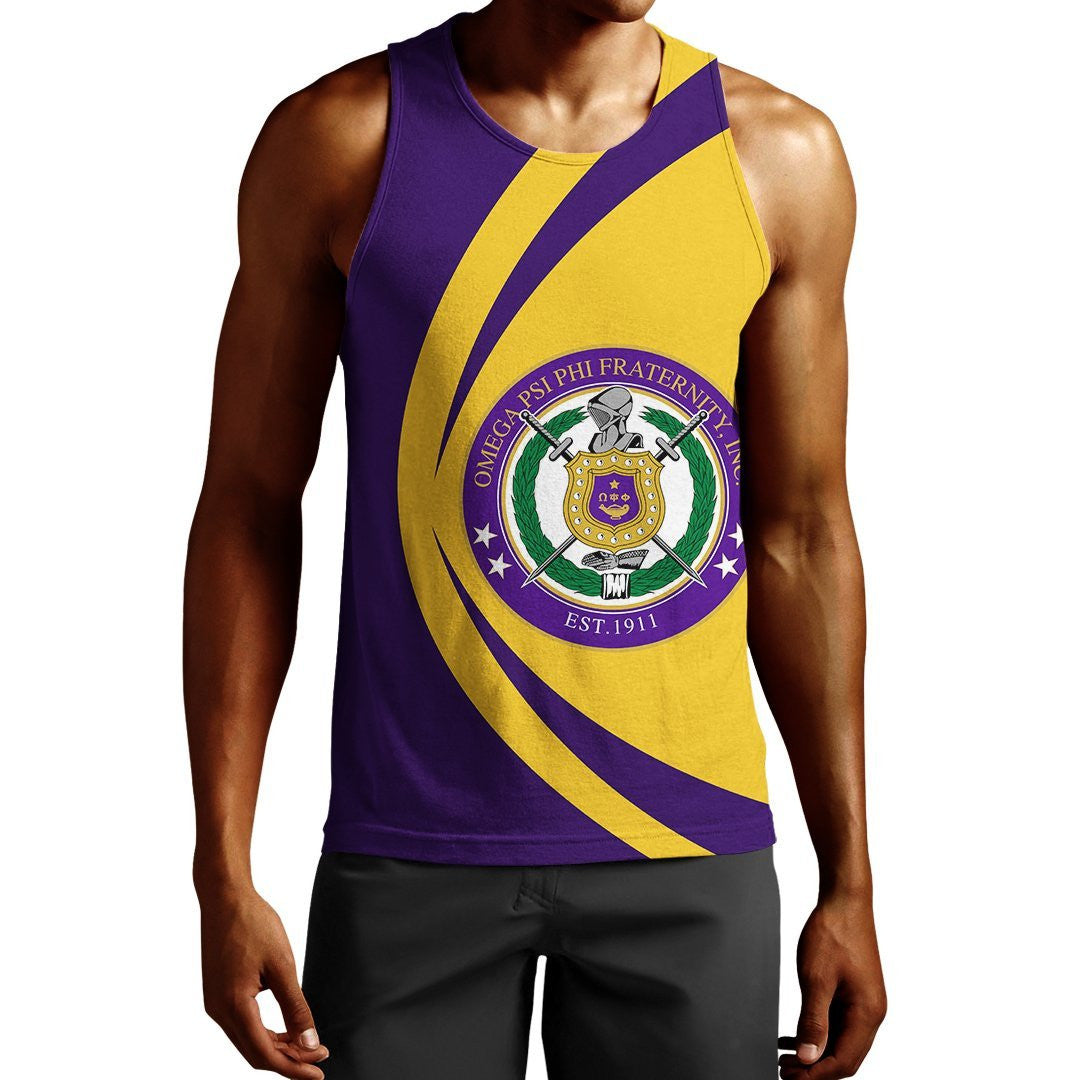 Fraternity Tank Top – Omega Psi Phi Big Logo Tank Top – Circle Style