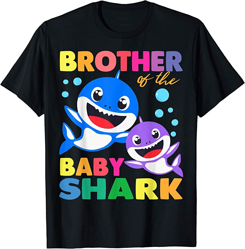 Brother Of The Baby Shark Birthday Brother Shark Shirt T-Shirt