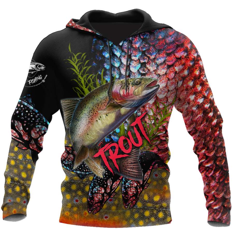 Trout-Salmon Fishing Skin camo shirts for men and women TR2408202