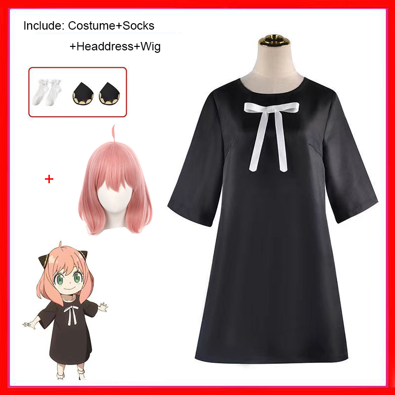 Anime SPY X FAMILY Yor Forger Cosplay Costume Uniform Anya Forger Cosplay Costumes Halloween Ania Cos Wig Christmas Gift For Kid alx