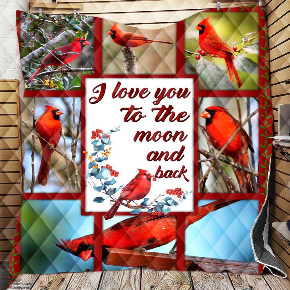 Animal Red Parrot Personalized Custom Name Quilted Quilt Throw Blankets Birthday Christmas Thanksgiving Customized Gifts Bedding Cover Patchwork Blanket Throw Tapestry Wall Hanging