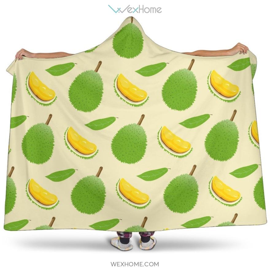 Durian Pattern Hooded Blanket