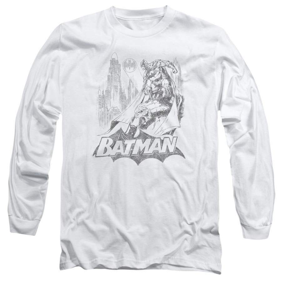 Batman – Bat Sketch Long Sleeve Adult 18/1