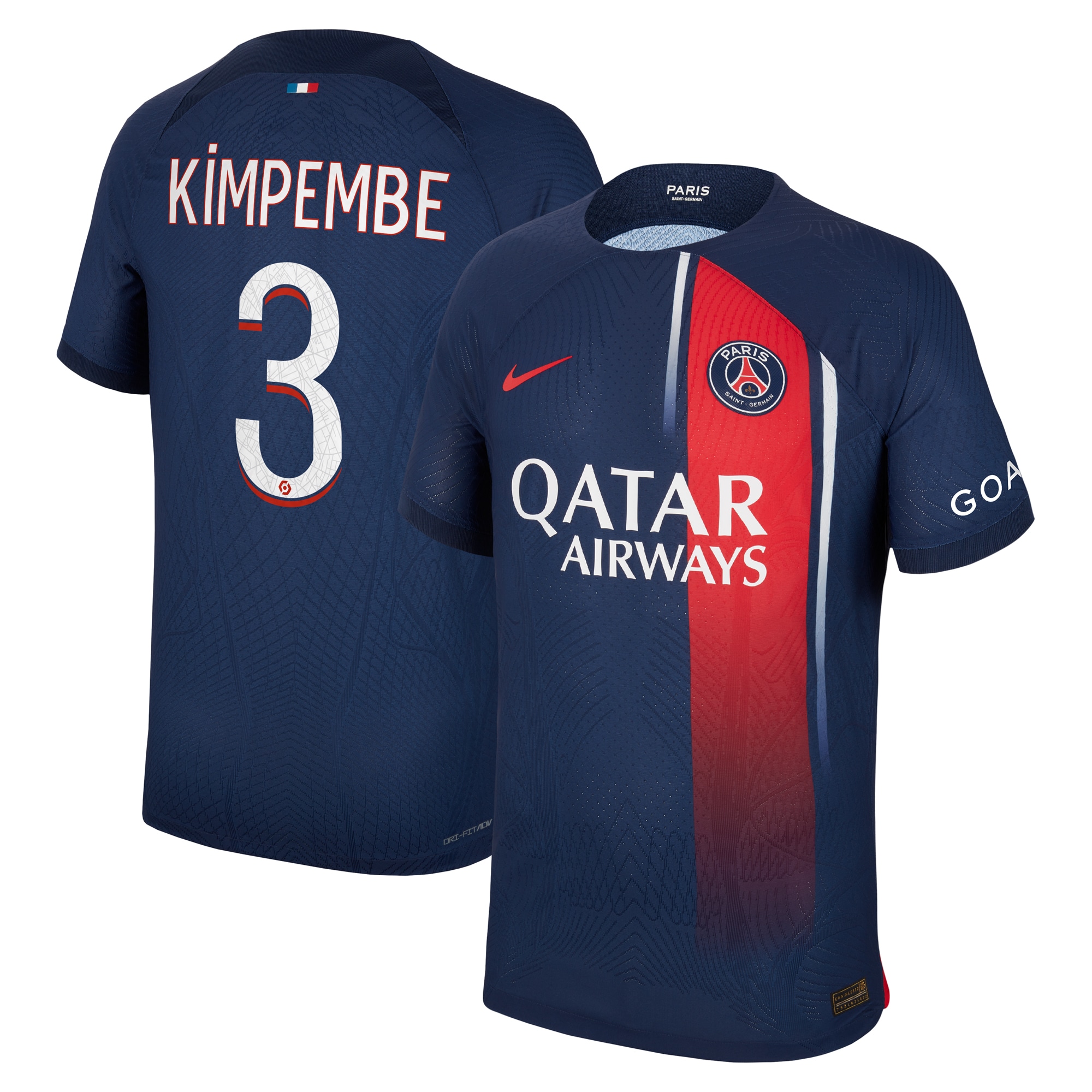 Presnel Kimpembe Paris Saint-Germain 2023/24 Home Authentic Player Jersey – Navy