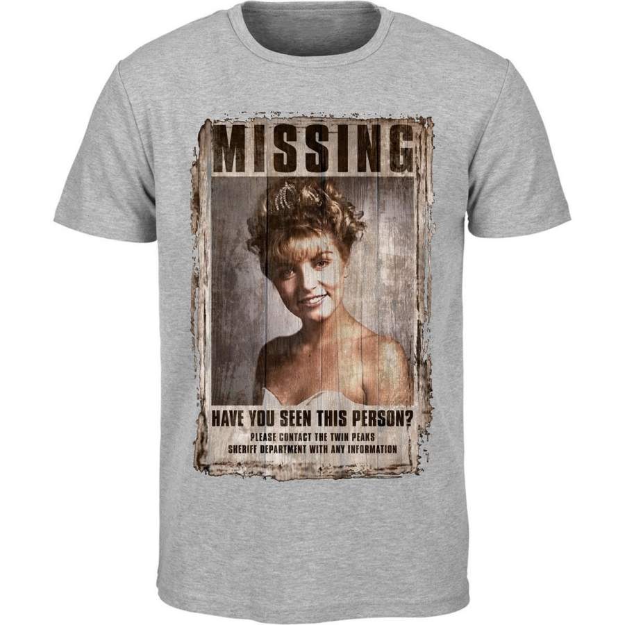 Fashion Laura Palmer Twin Peaks Missing Distressed Style T Shirt Retro Vintage Classic