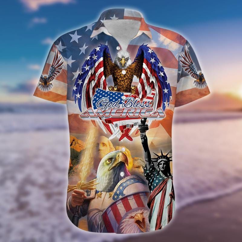 Felacia God Bless American Patriotism Eagle Hawaii Shirt Ha51126