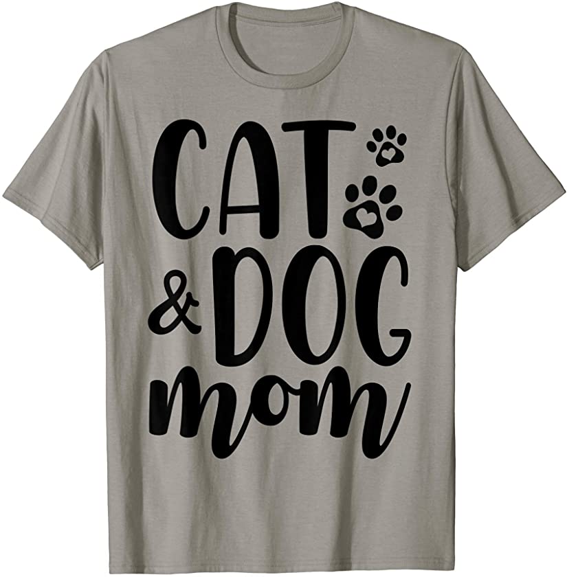 Cat and Dog Mom Kitten Puppy Mama Distressed Vintage T-Shirt