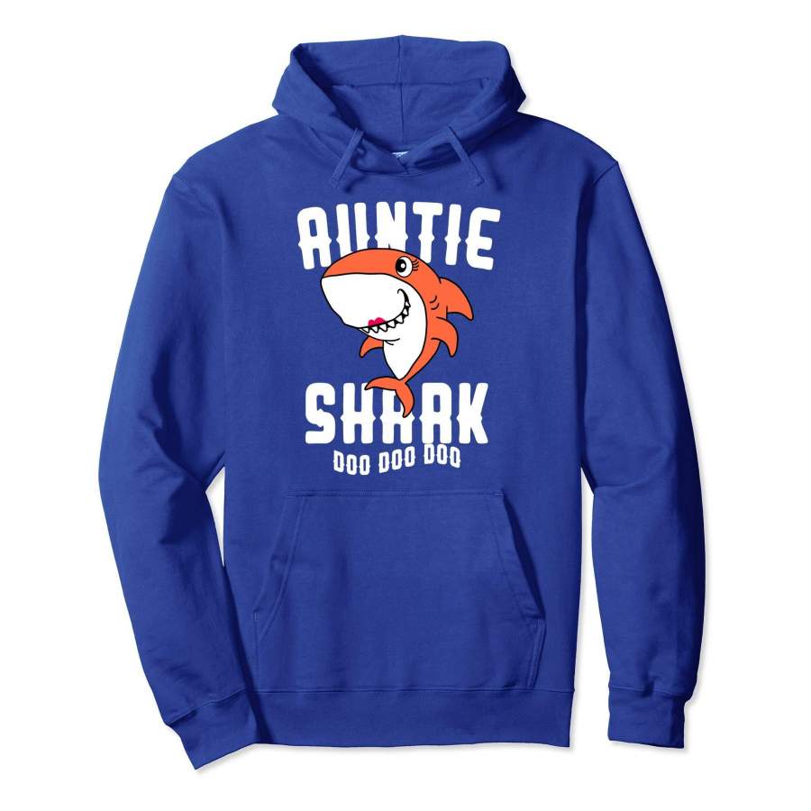 Auntie Shark Hoodie Mom Grandma Halloween Christmas Women