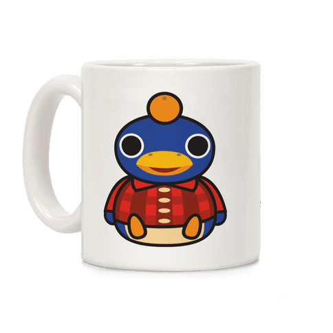 Roald Sitting With An Orange On His Head Animal Crossing Coffee Mug