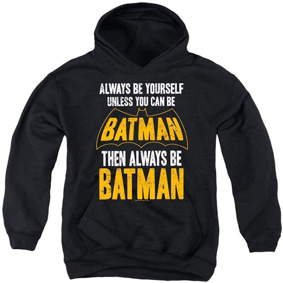 Batman Always Be Yourself DC Comics Kids Youth Pullover Hoodie