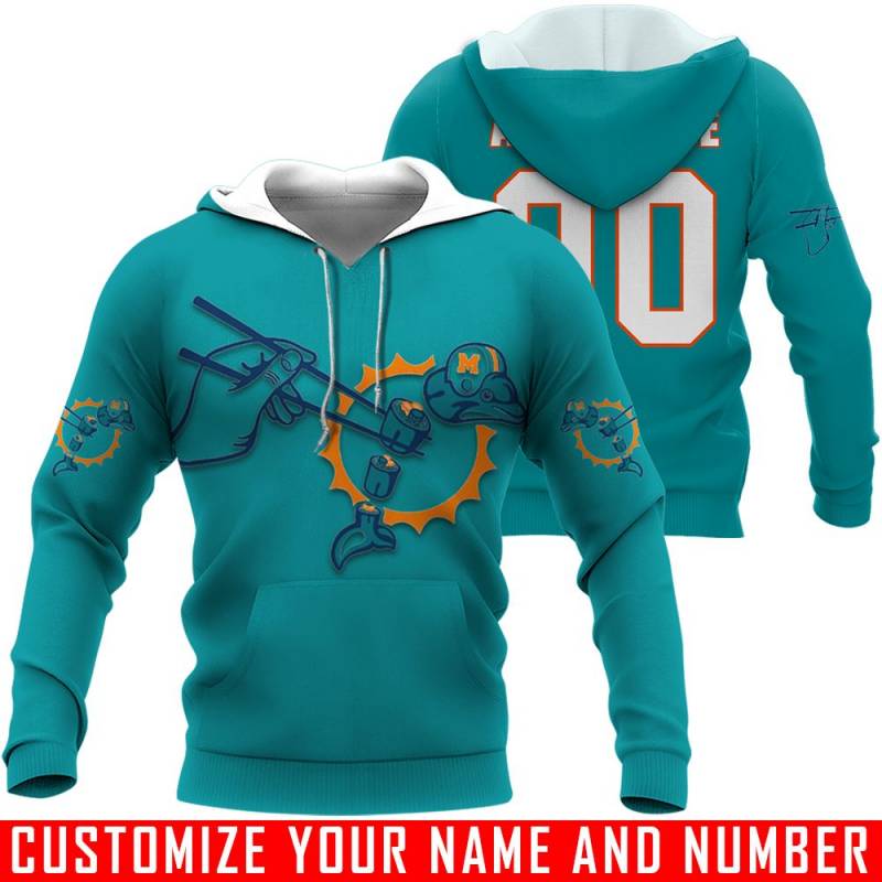 Logo Parody – Miami Dolphins – CUSTOMIZE NAME AND NUMBER – HOT SALE 3D PRINTED – NOT IN STORE