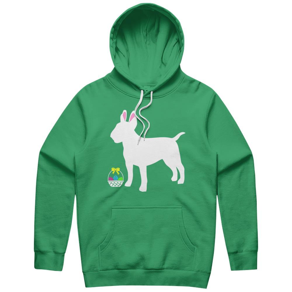 Bull Terrier Easter Bunny Dog Silhouette Hoodie