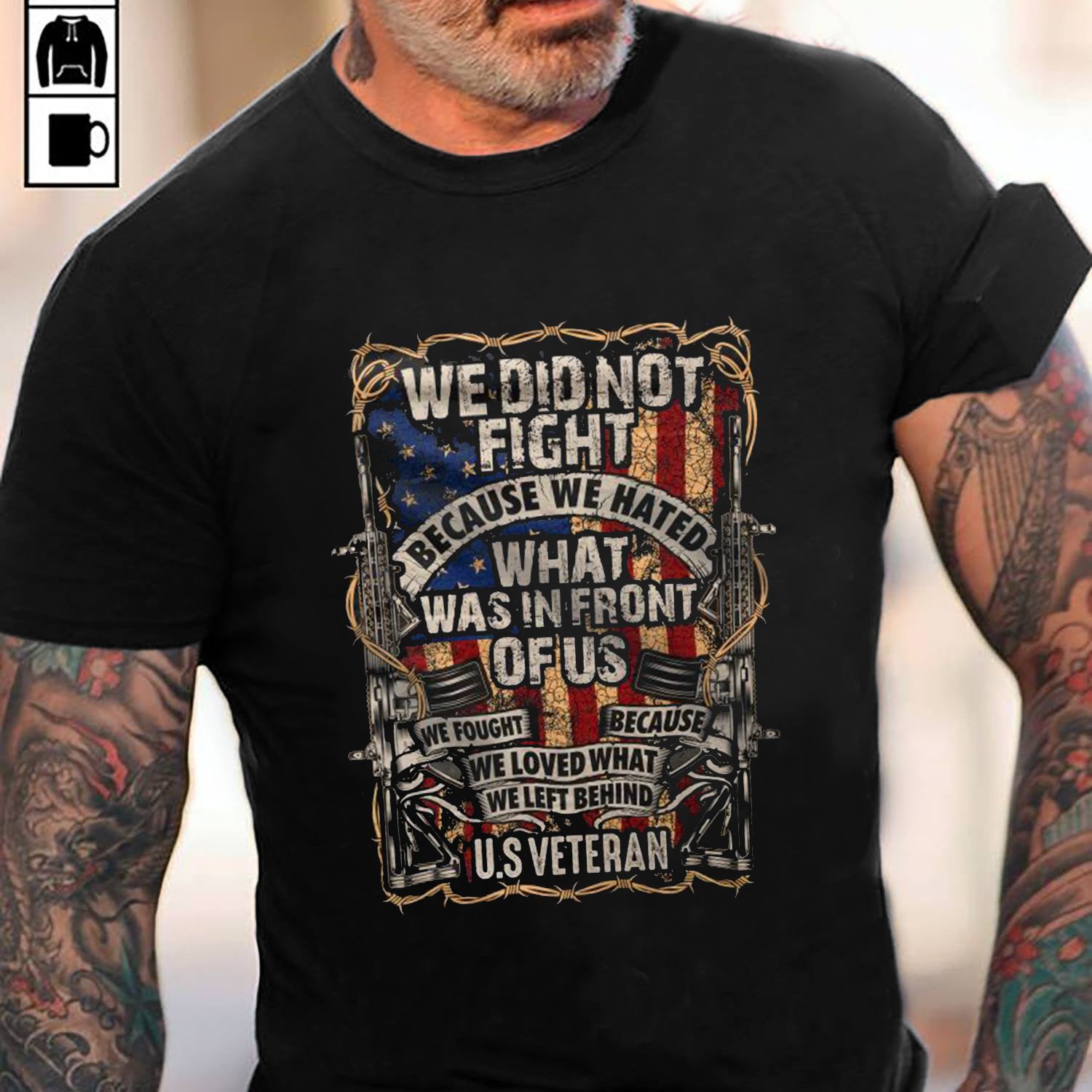 We Did Not Fight US Veteran Veteran Unisex T Shirt | Full Size | Adult | Black | K2932