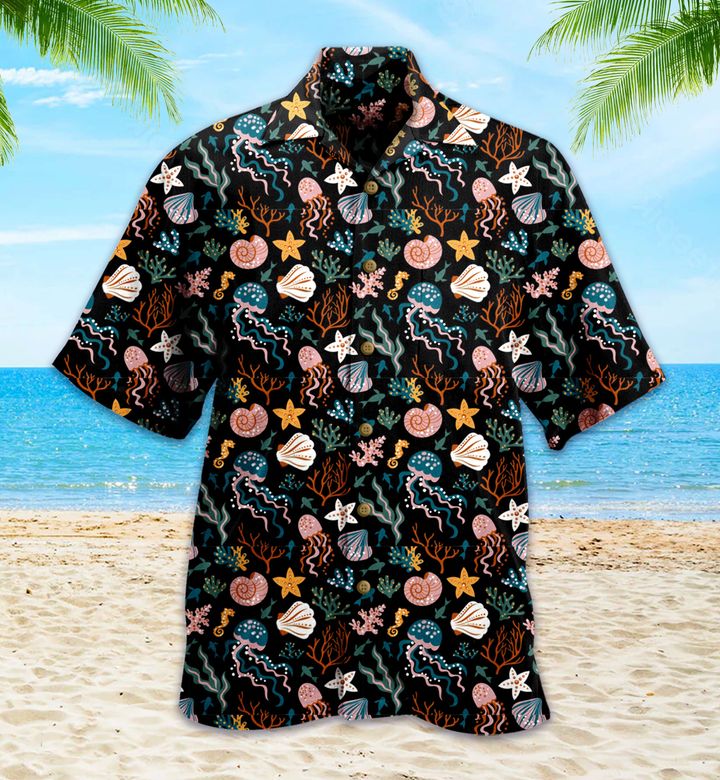 Coral Reef Black Hawaii Shirt Ha64039