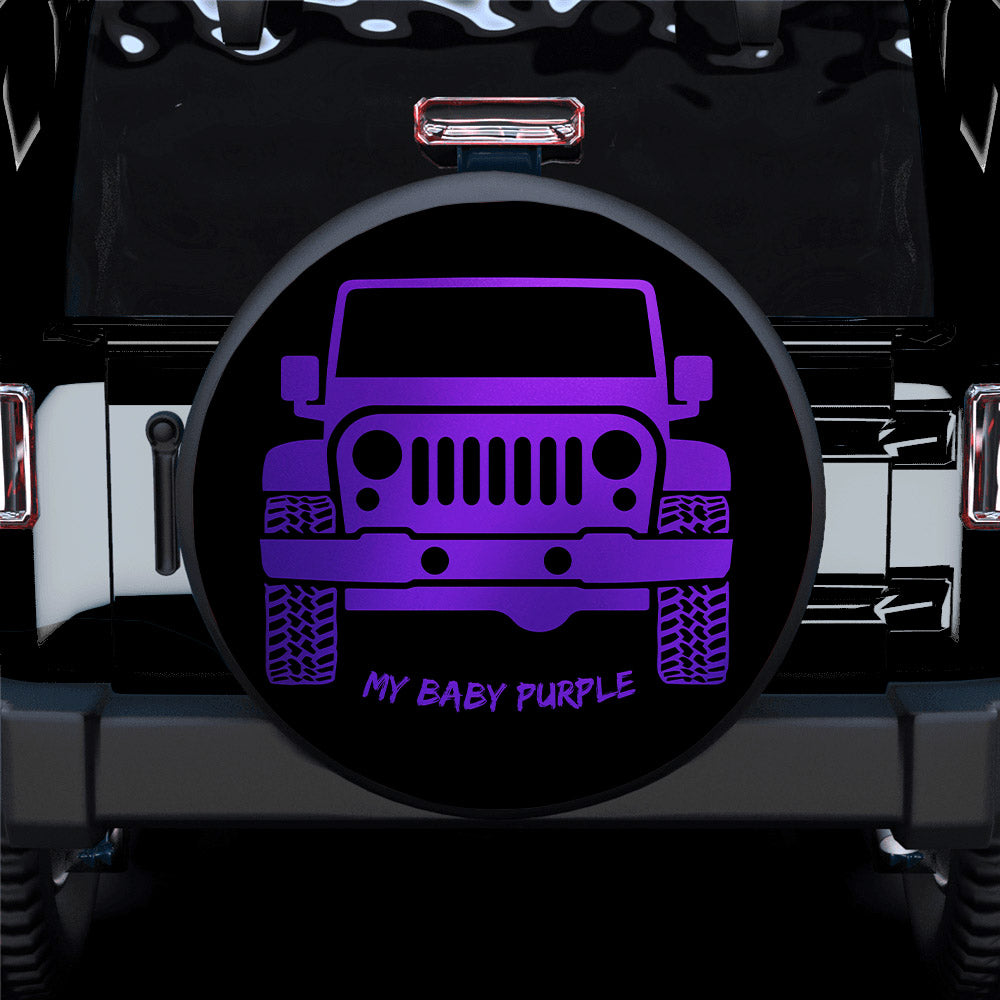 My Baby Purple Jeep Car Spare Tire Covers Gift For Campers