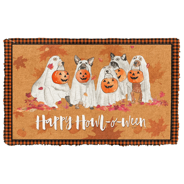 Waybackapparel Appy Howloween Spooky Dog Custom 3D Doormat