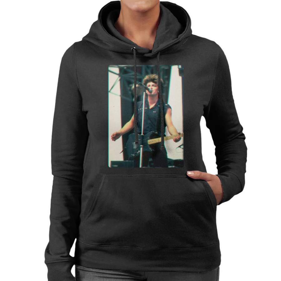 TV Times Bono Of U2 Guitar 3D Effect Women’s Hooded Sweatshirt