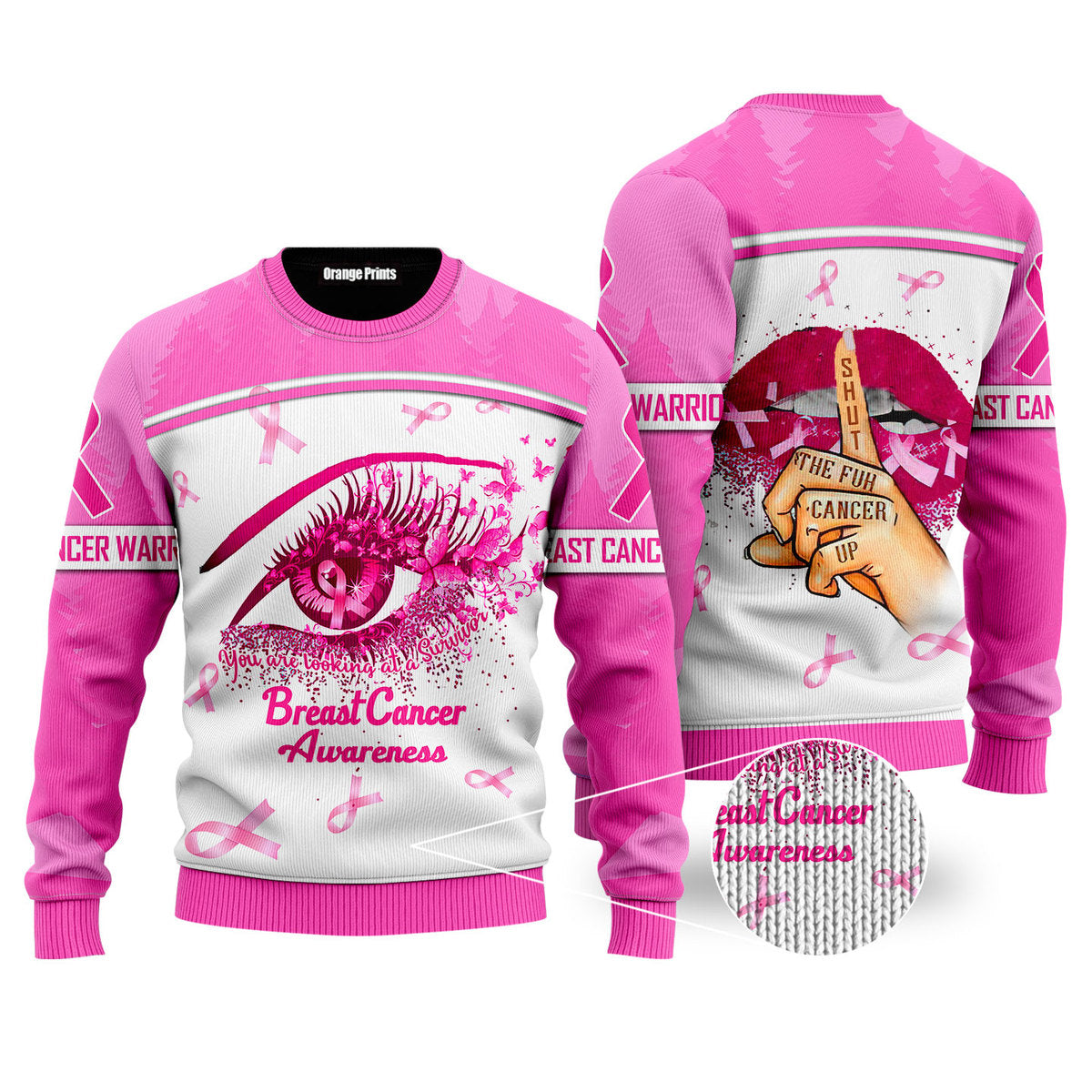 Breast Cancer Awareness Ugly Christmas Sweater | For Men & Women | Uh1098