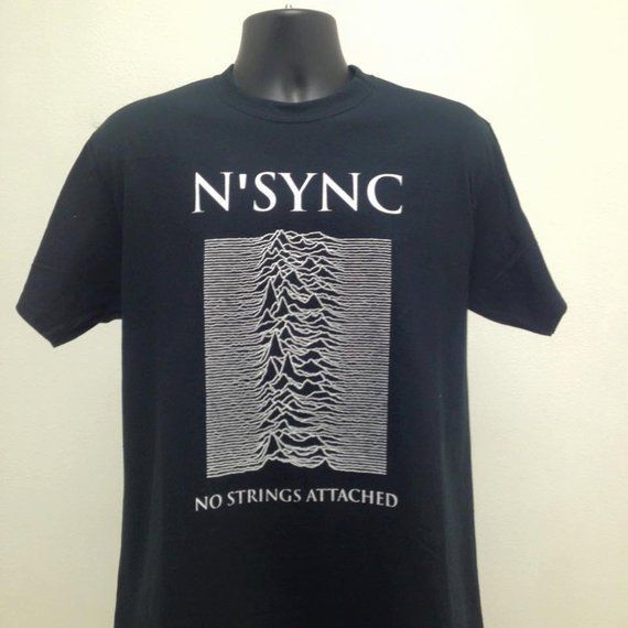 Nsync No Strings Attached Joy Division Unknown Pleasures Mash Up Shirt