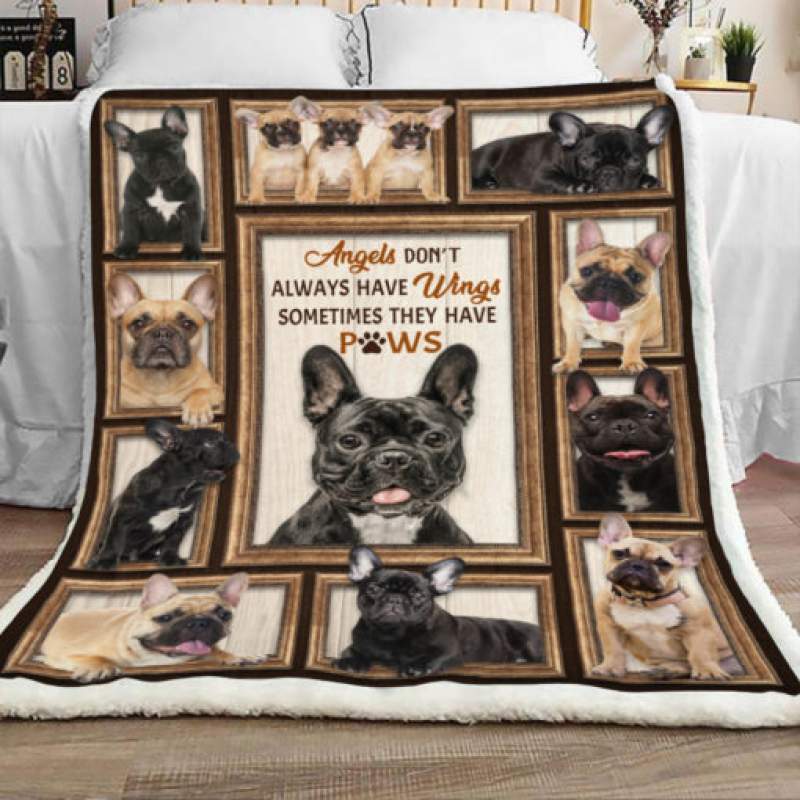 French Bulldog Sherpa Blanket JR2101 73O57