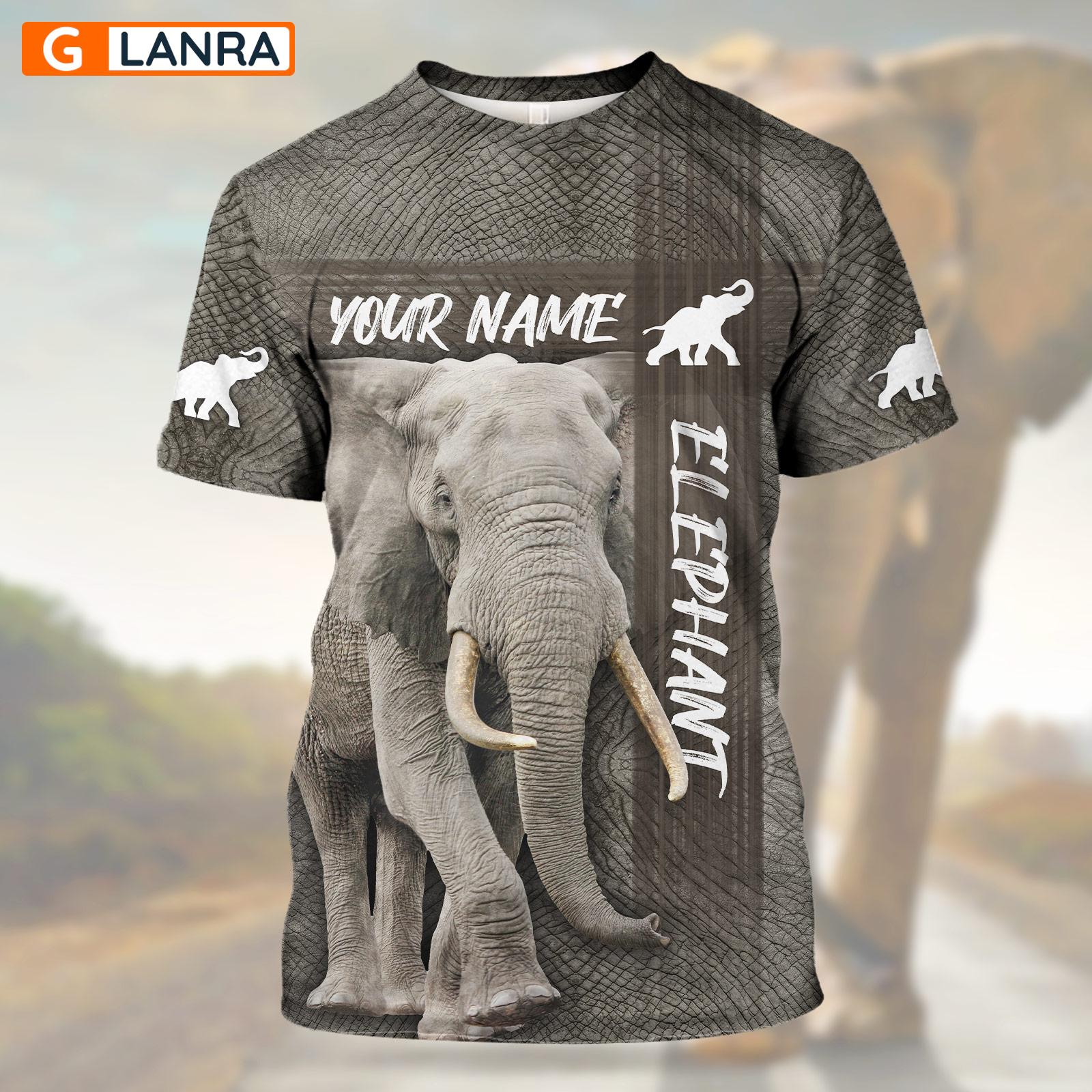 Personalized Elephant Shirt, Custom Elephant Face Shirt, Elephant Farm Shirt, Farm 3D Shirt, Unisex T-Shirt, Tee